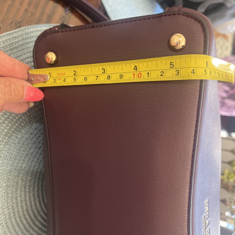 Luella Grey London Hand/ Shoulder Bag Burgundy Gold Metal Handles NWOT (60top) - Picture 11 of 11